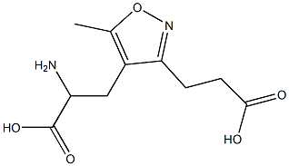 2-amino-3-(3-(2-carboxyethyl)-5-methyl-4-isoxazolyl)propionic acid 结构式