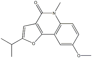 8-methoxy-2-(1'-methylethyl)-5-methyl-4,5-dihydrofuro(3,2-c)quinolin-4-one 结构式