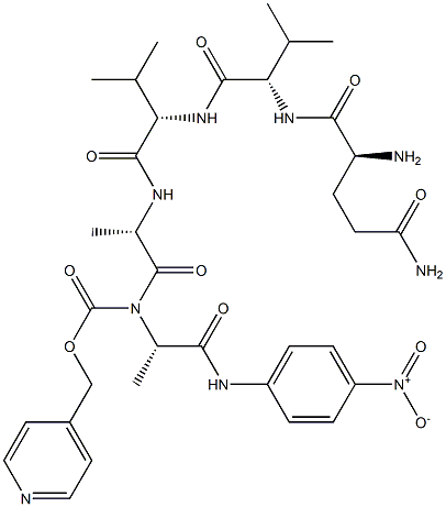 isonicotinyloxycarbonyl-glutaminyl-valyl-valyl-alanyl-alanine-4-nitroanilide 结构式