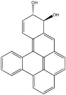 trans-11,12-Dihydroxy-11,12-dihydrodibenzo(a,l)pyrene 结构式