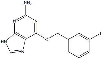 6-(3-iodo-benzyloxy)-9H-purin-2-ylamine 结构式