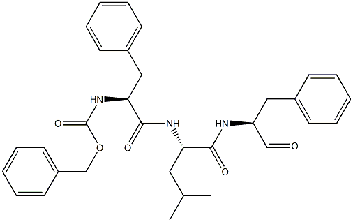 N-benzyloxycarbonyl-phenylalanyl-leucyl-phenylalaninal 结构式