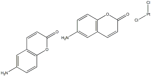 dichloro-di(6-aminocoumarin)platinum(II) 结构式