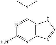 2-amino-6-(N,N-dimethylamino)purine 结构式