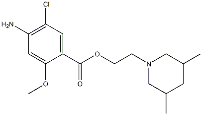 2-(3,5-dimethylpiperidino)ethyl 4-amino-5-chloro-2-methoxybenzoate 结构式