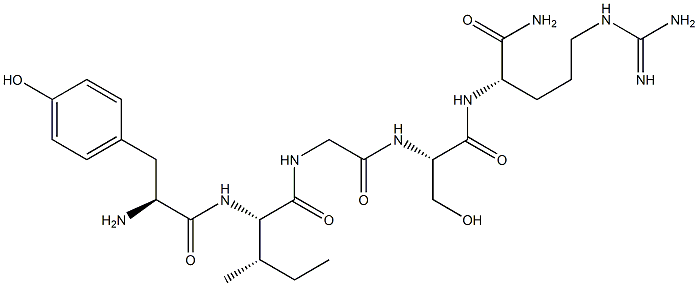 tyrosyl-isoleucyl-glycyl-seryl-argininamide 结构式