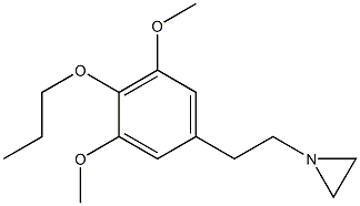 N-((3,5-dimethoxy-4-propoxyphenyl)ethyl)aziridine 结构式