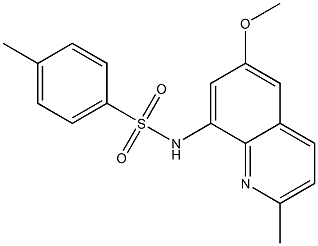 2-methyl-6-methoxy-8-(4-toluenesulfonamido)quinoline 结构式