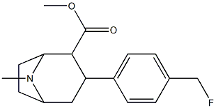 2-carbomethoxy-3-(4-fluoromethylphenyl)tropane 结构式