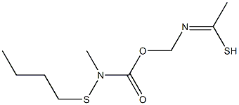 ethanimidothioic acid N-((N-butylthio-N-methylamino)-carbonyloxy)-methylester 结构式