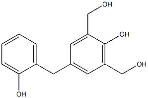 2,4'-dihydroxy-3',5'-di-(hydroxymethyl)diphenyl methane 结构式