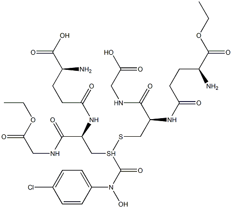 S-(N-hydroxy-N-(4-chlorophenyl)carbamoyl)glutathione diethyl ester 结构式