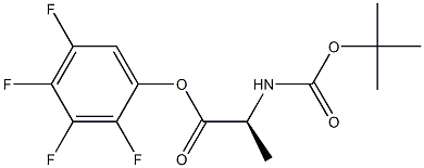 Boc-alanine tetrafluorophenyl ester 结构式