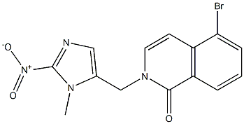 5-bromo-2-((1-methyl-2-nitroimidazol-5-yl)methyl)isoquinolin-1-one 结构式