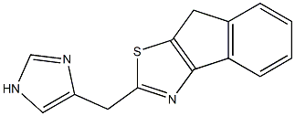 2-(1H-imidazol-4-ylmethyl)-8H-indeno(1,2-d)thiazole 结构式