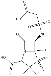 6-((carboxy)methylsulfonamido)penicillanic acid sulfone 结构式