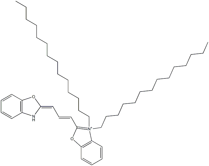 3,3-ditetradecyloxacarbocyanine 结构式