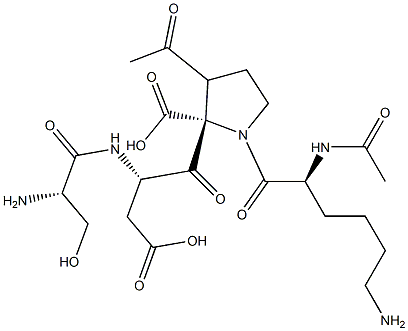 acetyl-seryl-aspartyl-(N-acetyl)-lysyl-proline 结构式