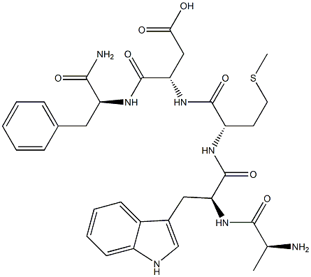 alanyl-tryptophyl-methionyl-aspartyl-phenylalanylamide 结构式