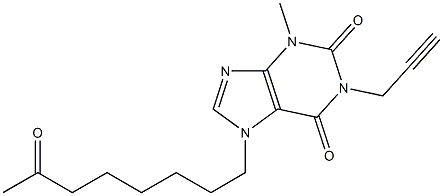 3-methyl-7-(7-oxooctyl)-1-propargylxanthine 结构式