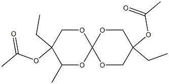 3,9-diethyl-3,9-diacetoxy methyl-1,5,7,11-tetraoxaspiro(5,5)undecane 结构式