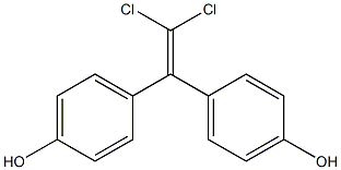 1,1-DICHLORO-2,2-BIS(4-HYDROXYPHENYL)ETHENE 结构式