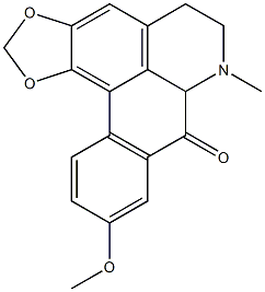 9-METHOXY-1,2-METHYLENEDIOXY-7-OXOAPORPHINE 结构式