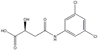 S-N-(3,5-DICHLOROPHENYL)-2-HYDROXYSUCCINAMICACID 结构式