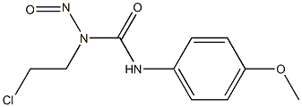 1-(2-CHLOROETHYL)-3-(PARA-METHOXY-PHENY)-1-NITROSOUREA 结构式