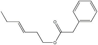 BENZENEACETICACID,3-HEXENYLESTER, 结构式