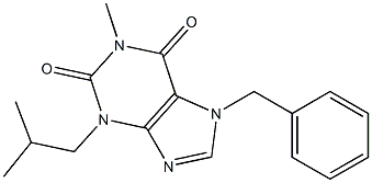 7-BENZYL-3-ISOBUTYL-1-METHYLXANTHINE 结构式