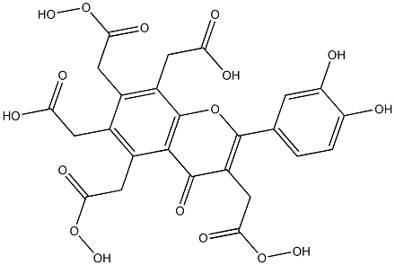 3,3',4',5,7-PENTAHYDROXYFLAVONEPENTAACETATE 结构式