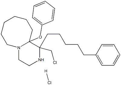 CHLOROMETHYLPHENYLAMYLPHENOXYHEXAMETHYLENEPIPERAZINEHCL 结构式