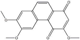 3,6,7-TRIMETHOXY-1,4-PHENANTHRENEQUINONE 结构式