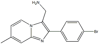 [2-(4-Bromophenyl)-7-methylimidazo[1,2-a]pyridin-3-yl]methylamine 结构式