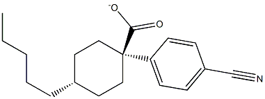 4-Cyanophenyl-4'-trans-n-pentylcyclohexylcarboxylate 结构式