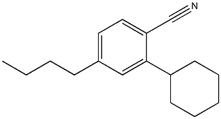 4-trans-n-Butylcyclohexylcyanobenzene 结构式