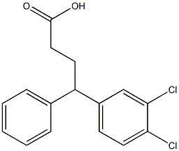 4-(3,4-二氯苯基)-4-苯基丁酸 结构式