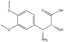 (2R,3R)-3-Amino-2-hydroxy-3-(3,4-dimethoxy-phenyl)-propanoic acid 结构式