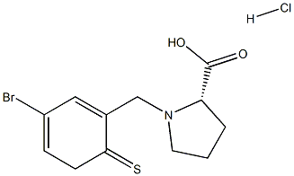 (R)-alpha-(5-Bromo-2-Thiophenylmethyl)-proline hydrochloride 结构式