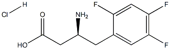 (S)-3-Amino-4-(2,4,5-trifluoro-phenyl)-butanoic acid hydrochloride 结构式