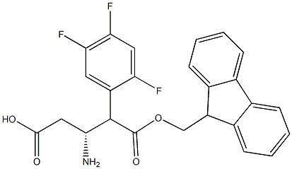 Fmoc-(R)-3-Amino-4-(2,4,5-trifluoro-phenyl)-butanoic acid 结构式