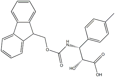 N-Fmoc-(2R,3R)-3-Amino-2-hydroxy-3-(4-methyl-phenyl)-propanoic acid 结构式