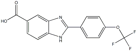 2-(4-Trifluoromethoxyphenyl)-1H-benzimidazole-5-carboxylic acid 结构式