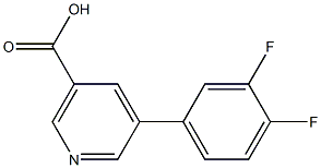 5-(3,4-Difluorophenyl)-nicotinic acid 结构式