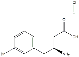 (S)-3-氨基-4-(3-溴苯基)丁酸盐酸盐 结构式