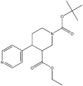 3,4,5,6-Tetrahydro-2H-[4,4']bipyridinyl-1,3-dicarboxylic acid 1-tert-butyl ester 3-ethyl ester 结构式