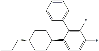 3,4-difluoro-1-(trans-4-propylcyclohexyl)phenyl benzene 结构式