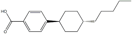4-(反-4-戊基环己基)苯甲酸 结构式