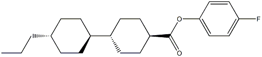 4-fluorophenyl trans-4-(trans-4-propylcyclohexyl)cyclohexanecarboxylate 结构式